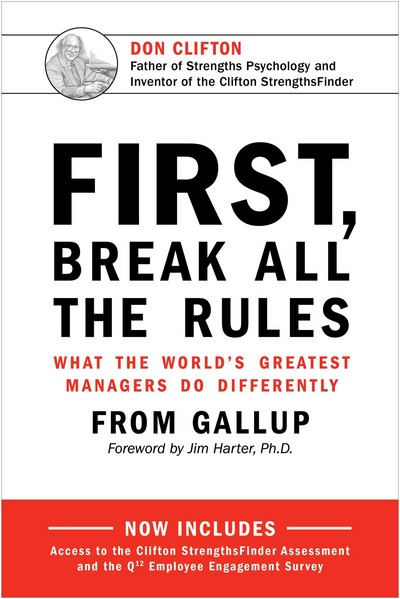 First, Break All the Rules This New York Times bestseller (and the international bestseller) list for 93 weeks. Time Magazine listed the book as one of The 25 Most Influential Business Management Books. Based on in-depth interviews with more than 80,000 managers at all levels (and in companies of all sizes), the Gallup Organization’s Buckingham and
